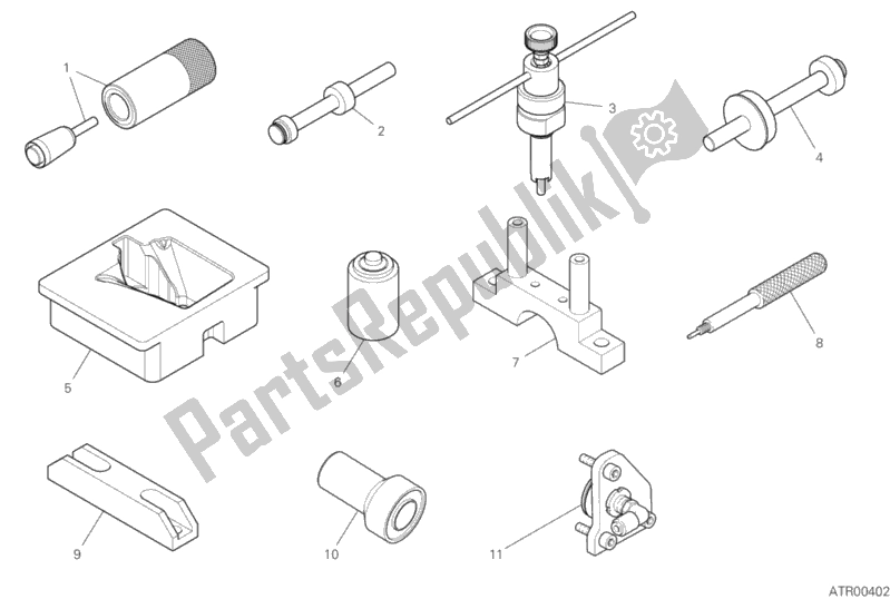 Todas las partes para 01c - Herramientas De Servicio De Taller (motor) de Ducati Superbike Panigale V4 S USA 1100 2020